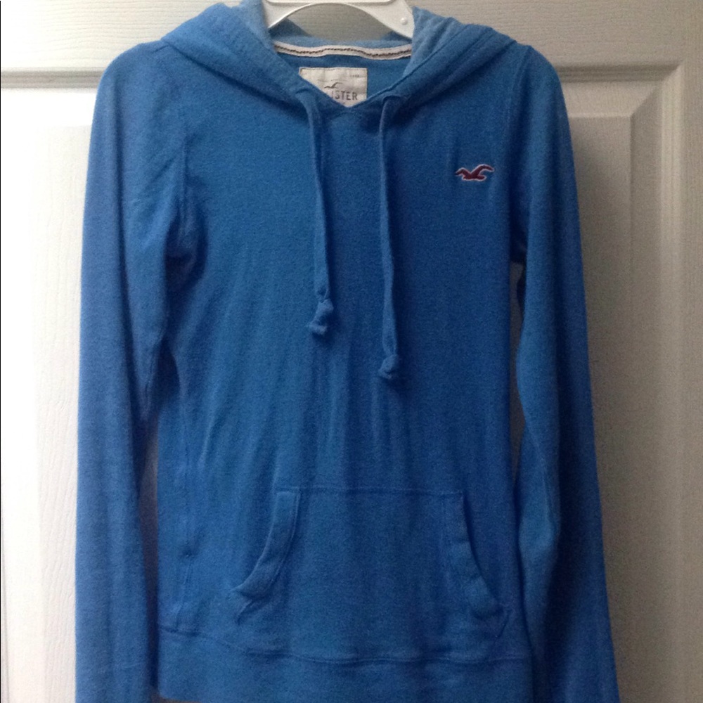 Hollister Blue Hooded Long Sleeve